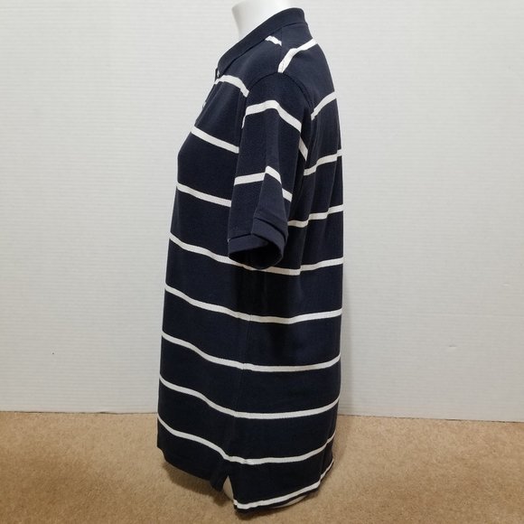 J.Crew shirt Medium Washed Piqué Polo Nautical Stripe Briton short sleeve 53259 - Picture 2 of 12